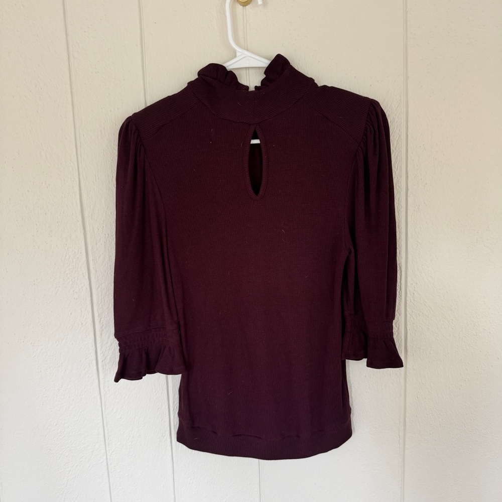 Dear John Plum Ruffled Top - Picture 4 of 6